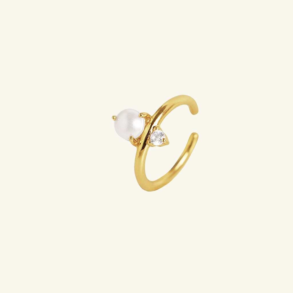 Pearl Solo Cuff, Handcrafted in 925 sterling silver