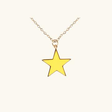 Enamel Star Charm Pendant, Handcrafted in 925 Sterling Silver