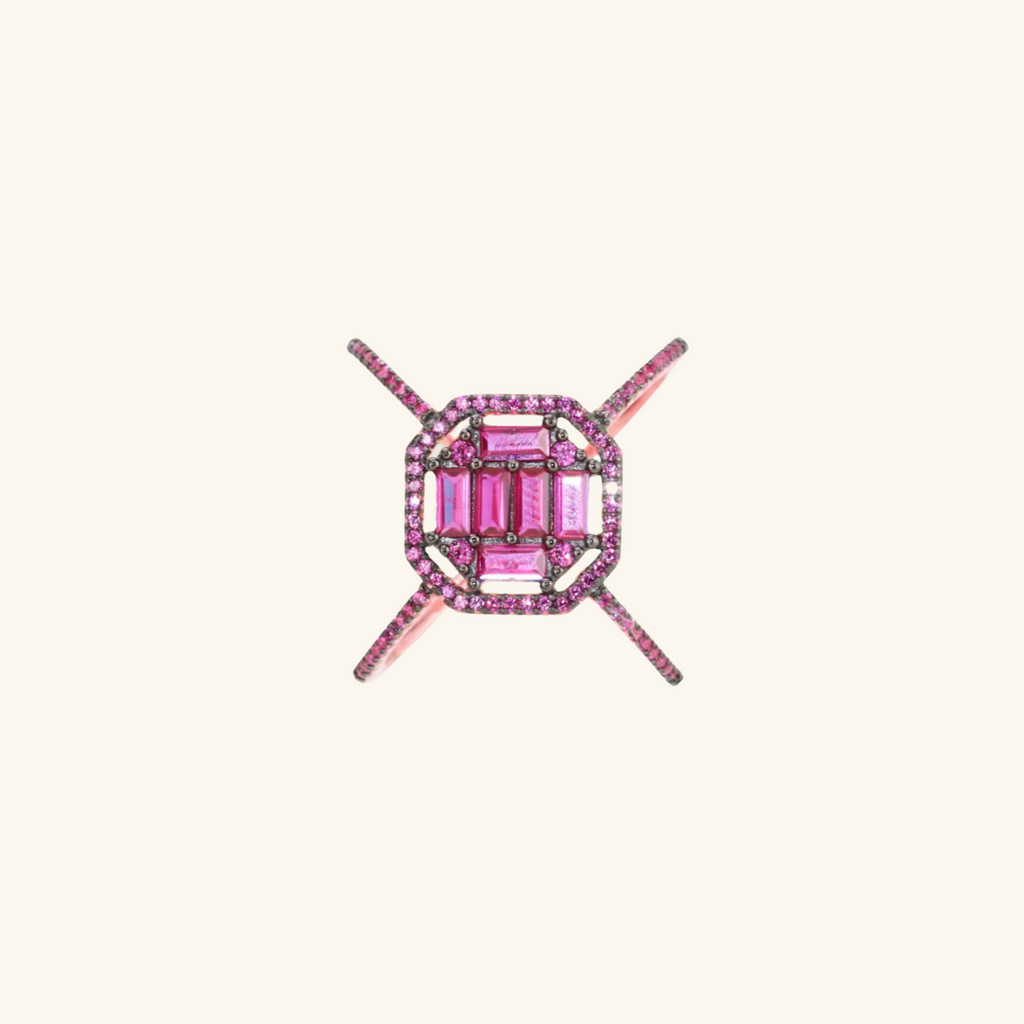 Kaleidoscope Ring, 925 Sterling Silver