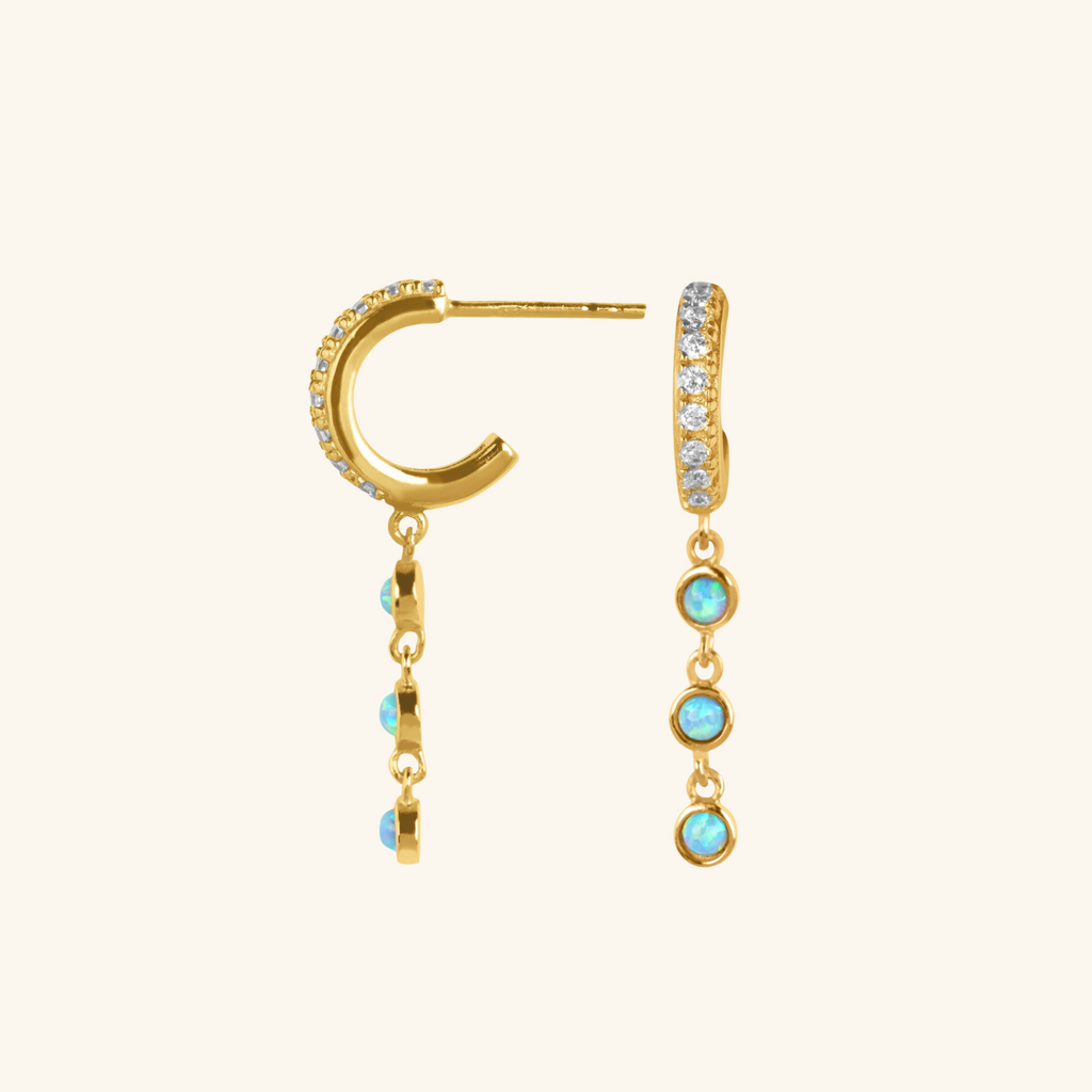 Minerva Drop Earrings, Handcrafted in 925 Sterling Silver