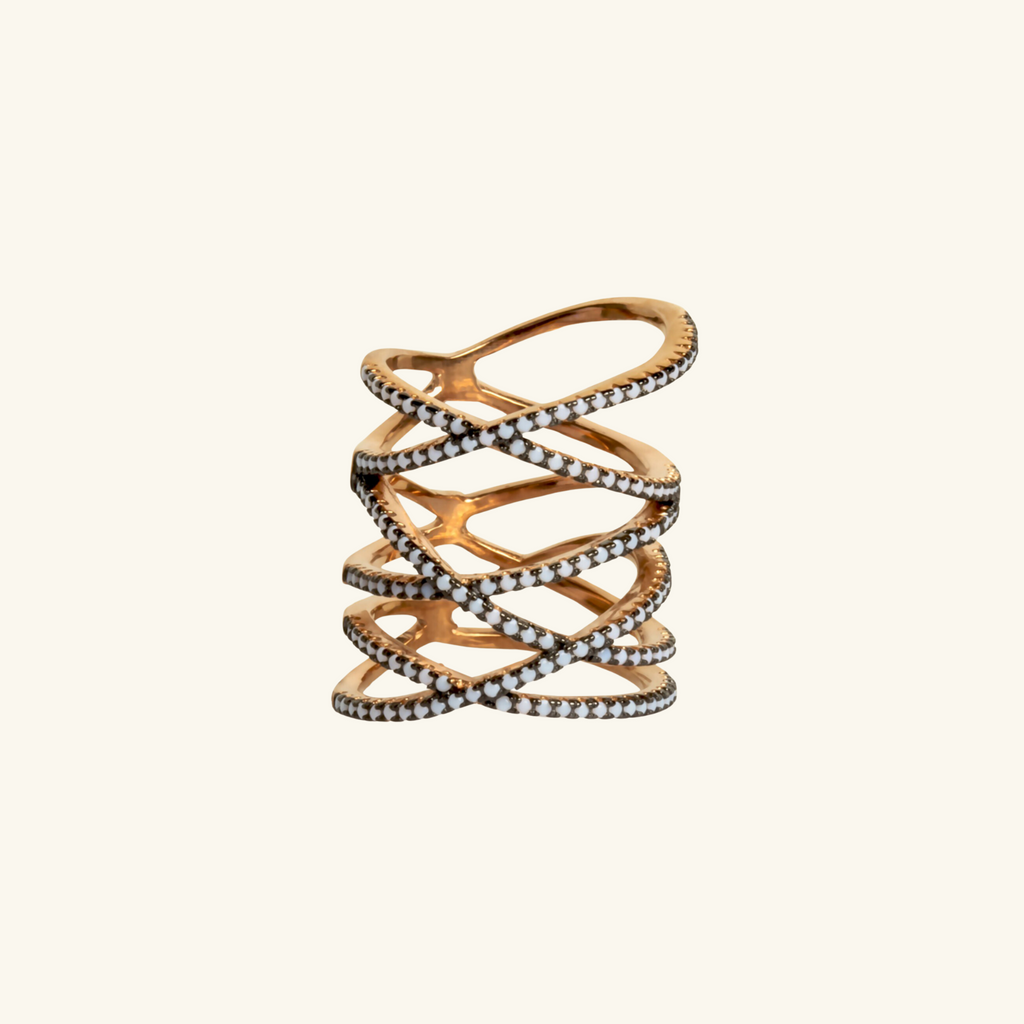 Rachel Twister Ring, Handcrafted in 925 Sterling Silver
