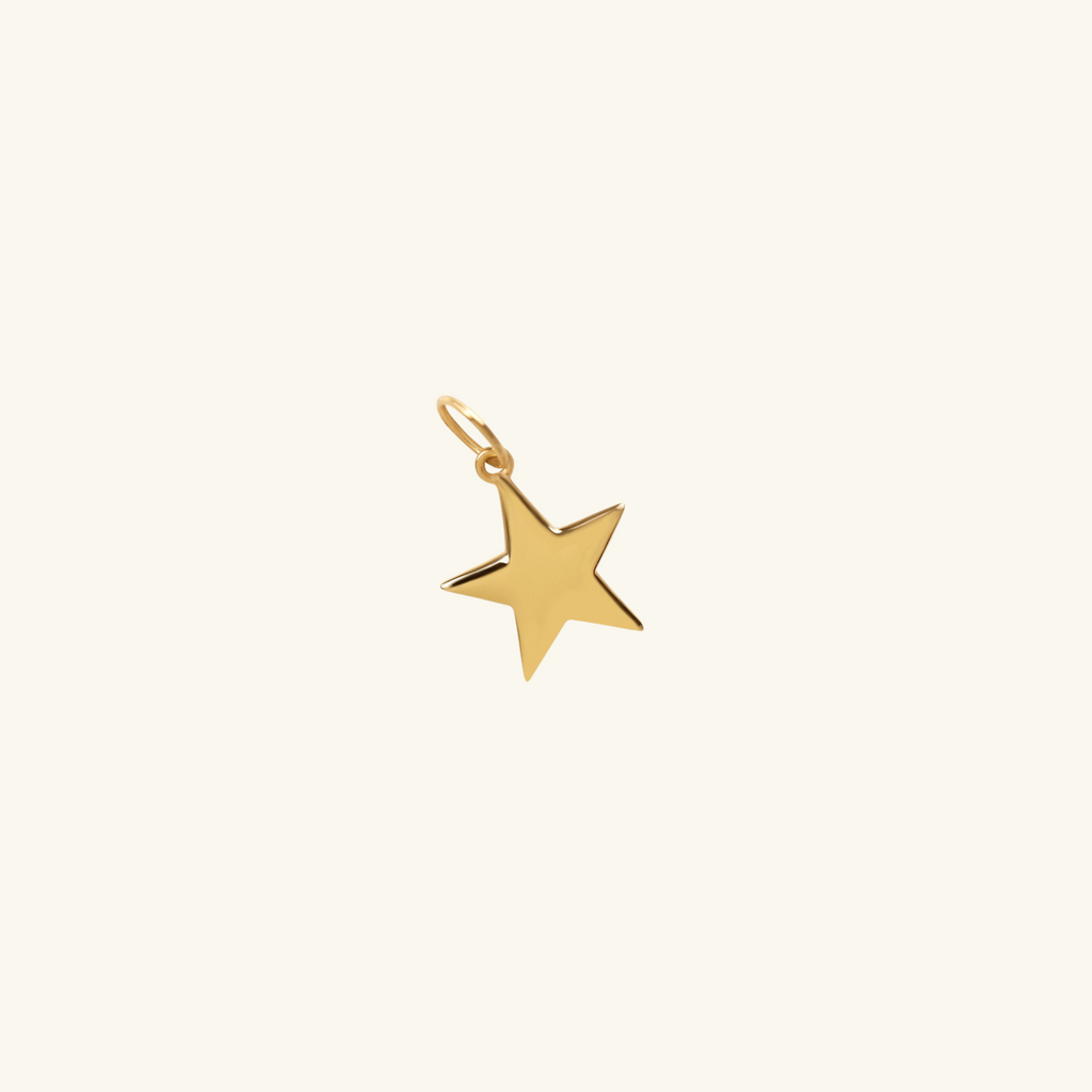 Star Charm Pendant,Handcrafted in 925 Sterling Silver