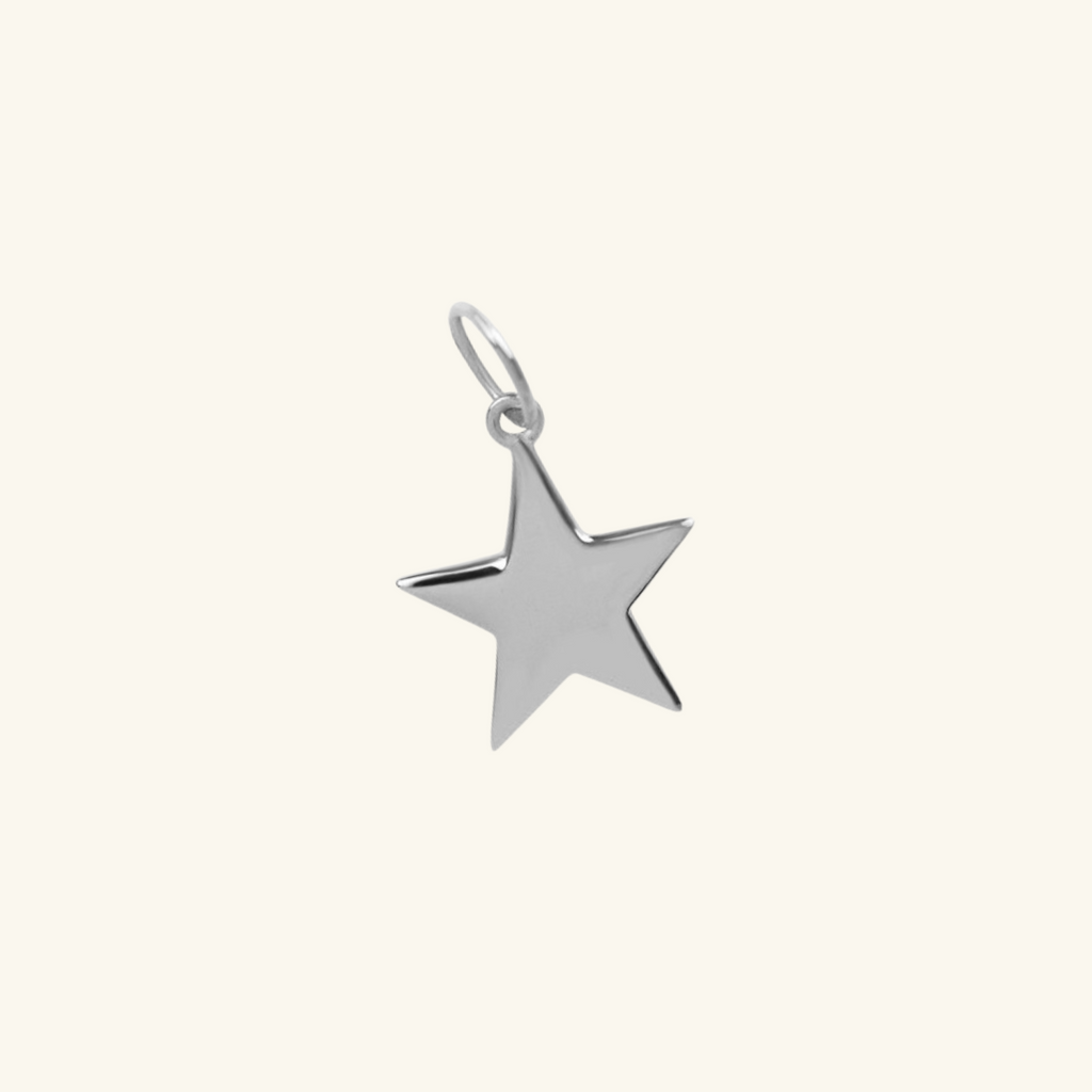 Star Charm Pendant Sterling Silver,Handcrafted in 925 Sterling Silver