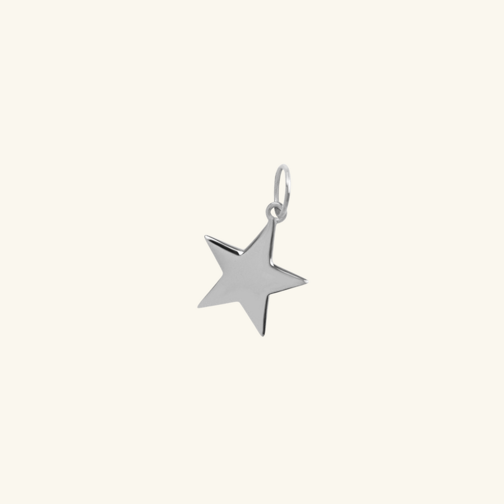 Star Charm Pendant Sterling Silver,Handcrafted in 925 Sterling Silver