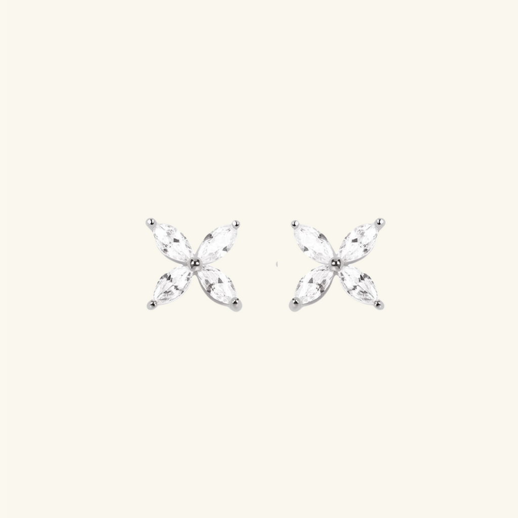 Petalle Studs Sterling Silver, Handcrafted in 925 Sterling Silver
