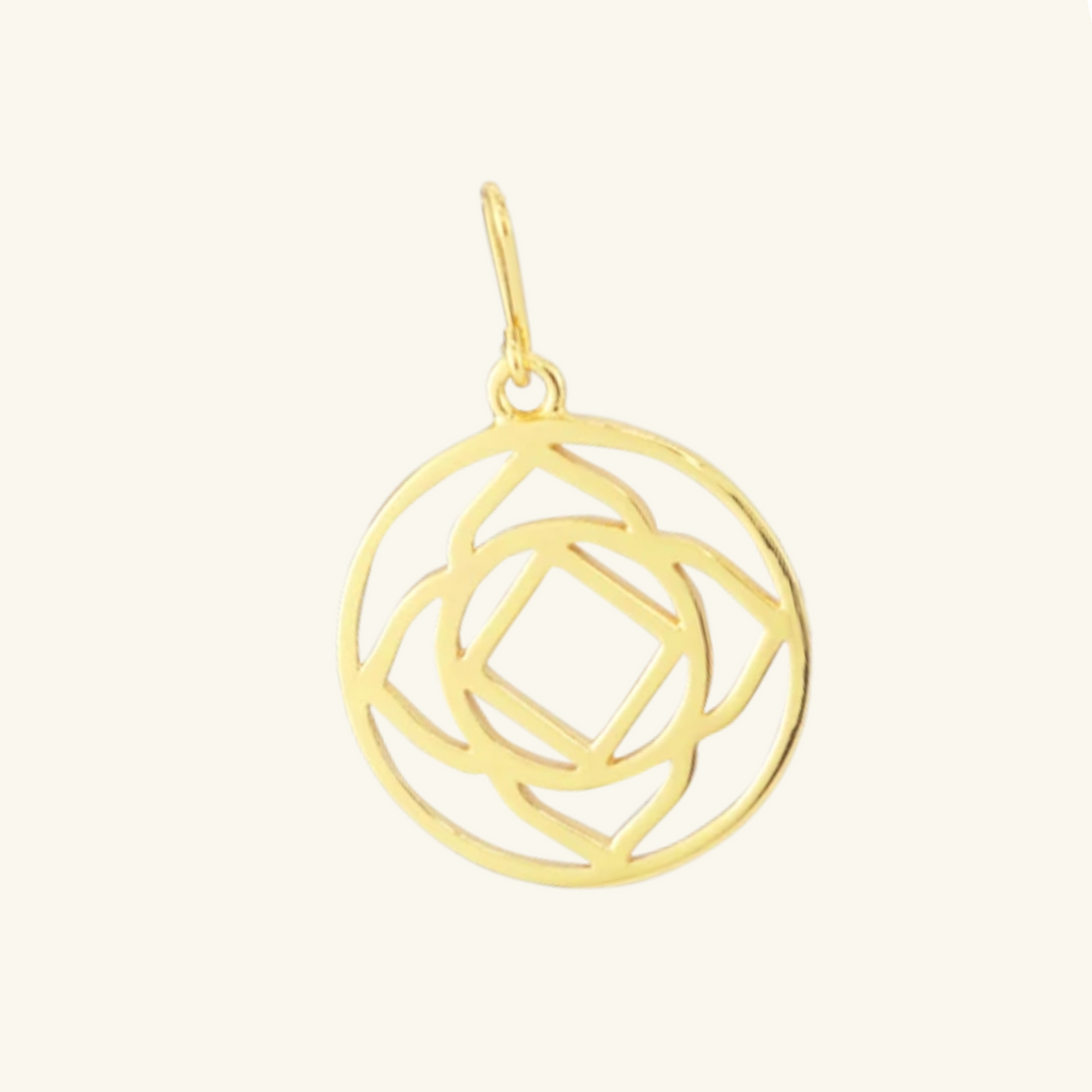 Chakra Hook Charm Pendant, Handcrafted in 925 sterling silver