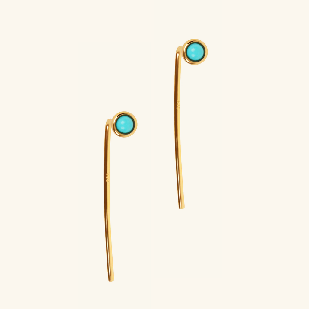 Charlotte Turquoise Threaders, Handcrafted in 925 sterling silver