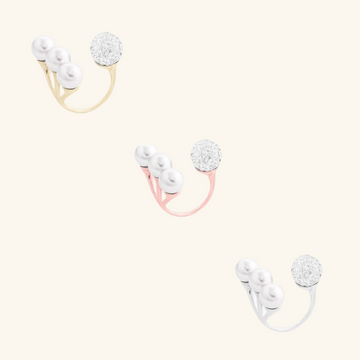 Charlotte White Pearl Ring, 925 Sterling Silver