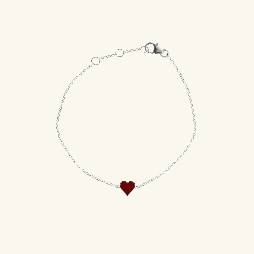 Corazon Heart Bracelet Sterling Silver, Handcrafted in 925 sterling silver