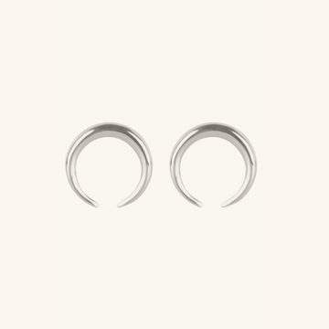 Crescent Horn Studs Sterling Silver, Handcrafted in 925 sterling silver