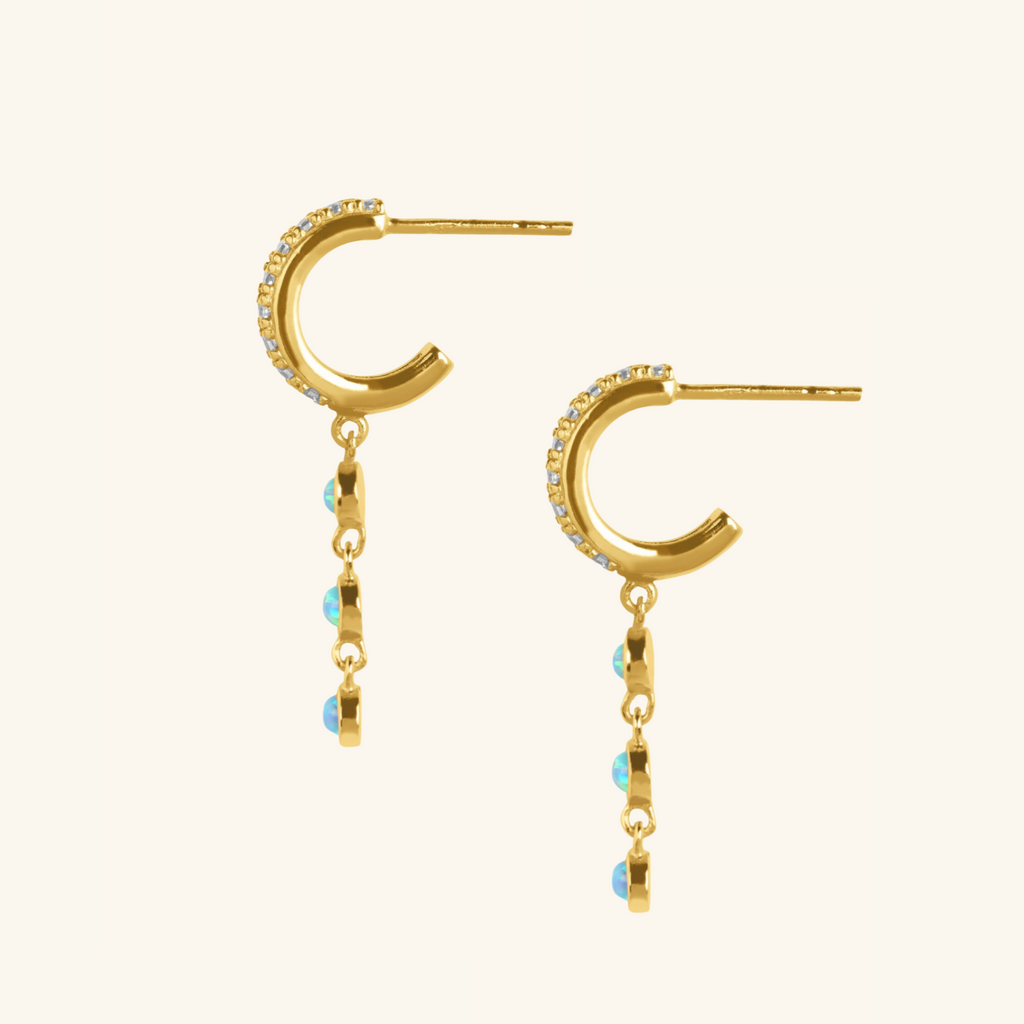 Minerva Drop Earrings, Handcrafted in 925 Sterling Silver