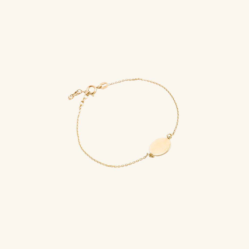 Engravable Blank Disc Bracelet, Handcrafted in 925 sterling silver