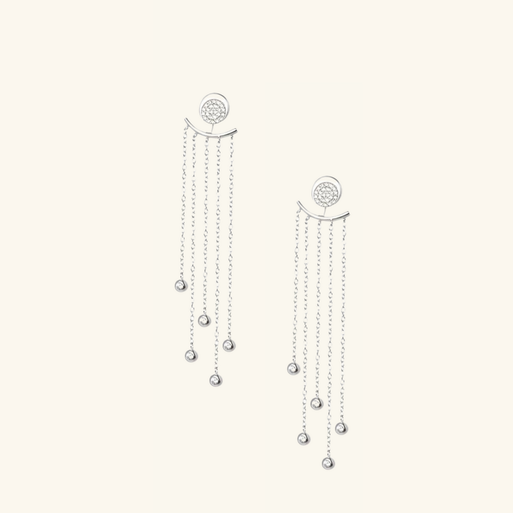 Crescent Moon Drops, Handcrafted in 925 sterling silver