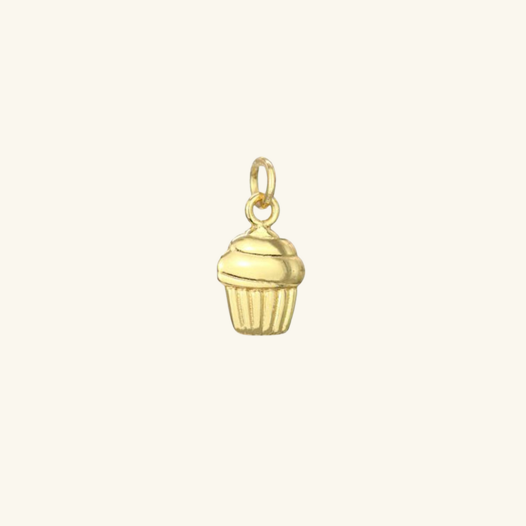 Cupcake Charm, Handcrafted in 925 sterling silver