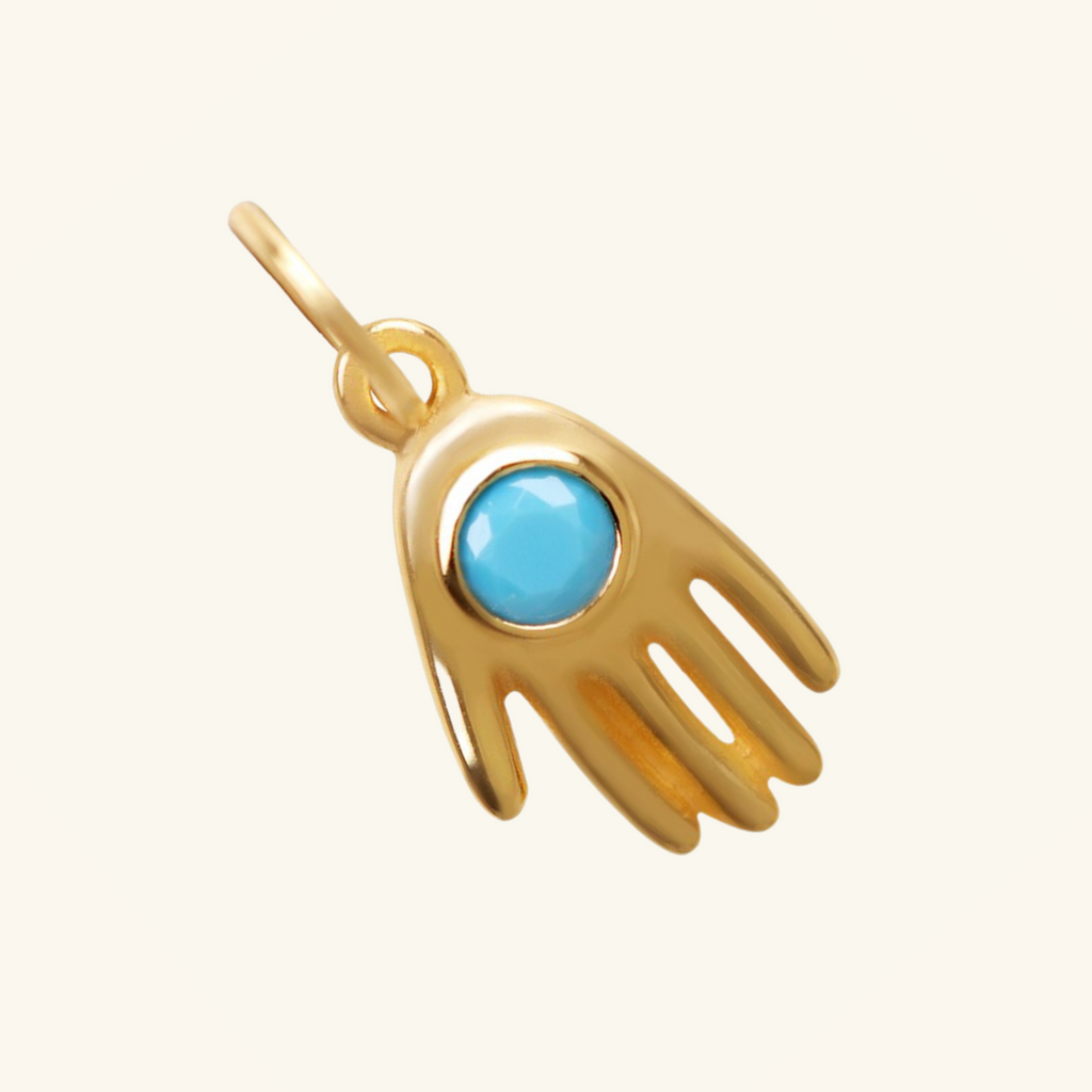 Hand Charm Pendant, Handcrafted in 925 sterling silver