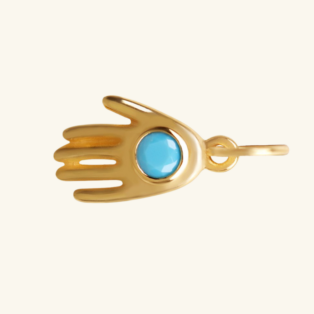 Hand Charm Pendant, Handcrafted in 925 sterling silver