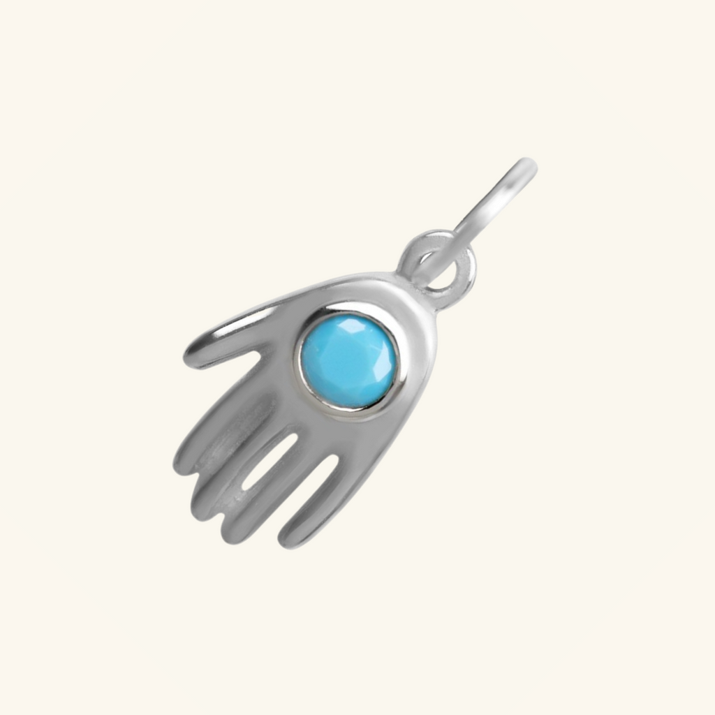 Hand Charm Pendant Sterling Silver, Handcrafted in 925 sterling silver