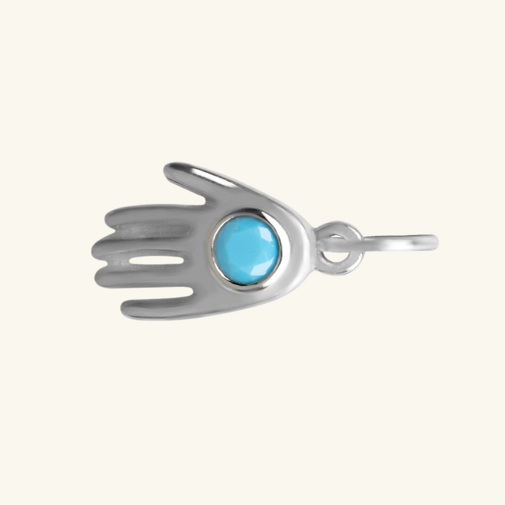 Hand Charm Pendant Sterling Silver, Handcrafted in 925 sterling silver