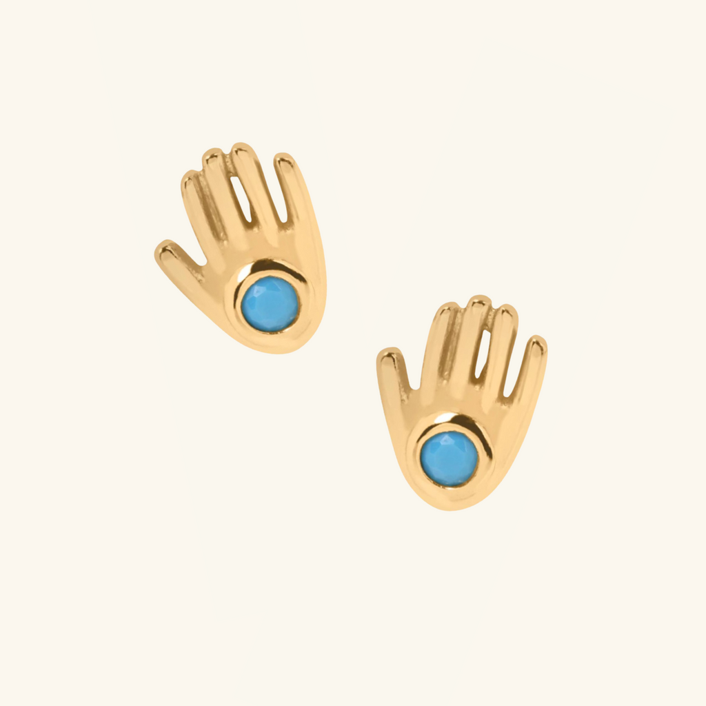 Hands Studs, Handcrafted in 925 sterling silver