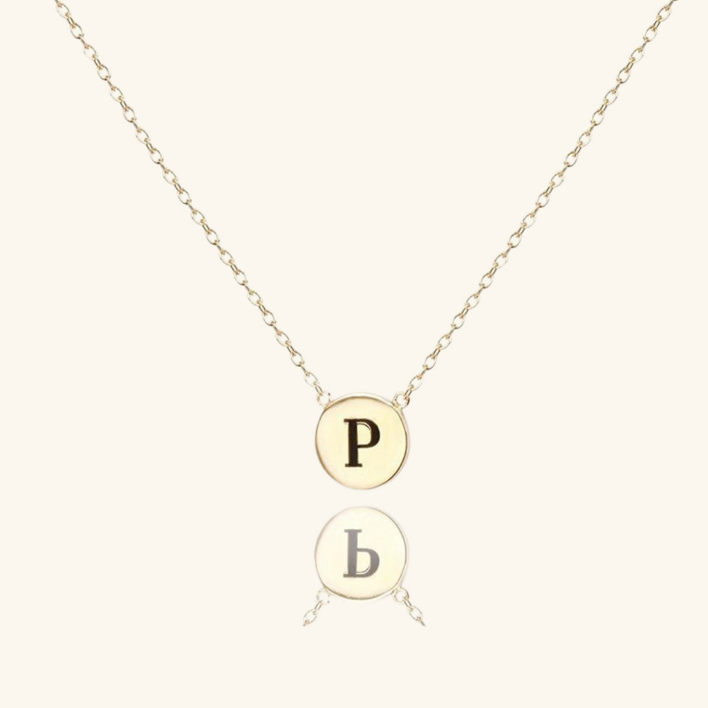 Initial Disc Necklace, Handcrafted in 925 sterling silver