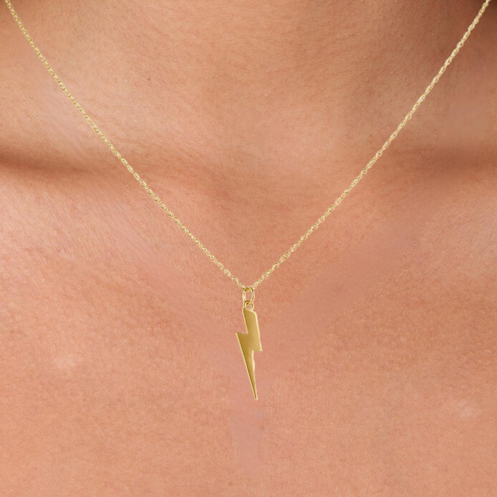 Lightning Bolt Necklace, Handcrafted in 925 sterling silver