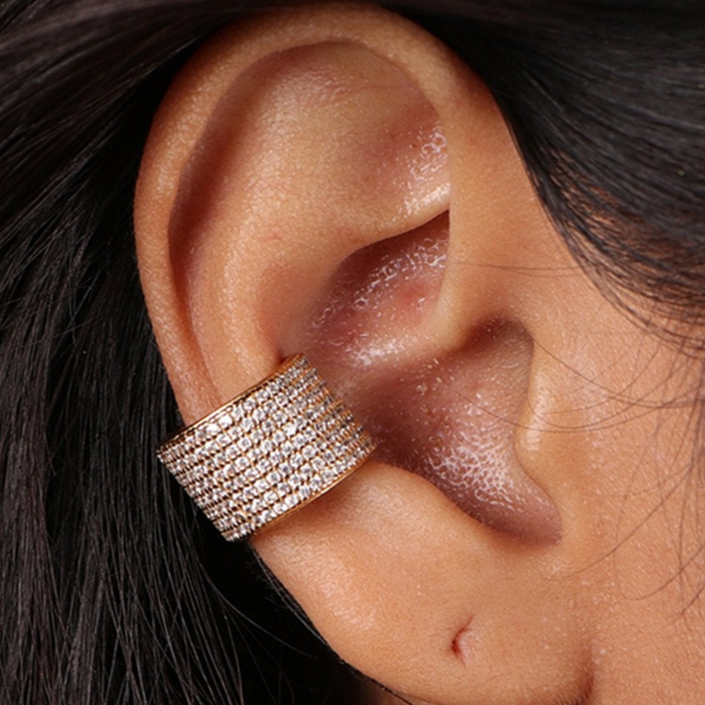 Pavé Bold Cuff, Handcrafted in 925 sterling silver