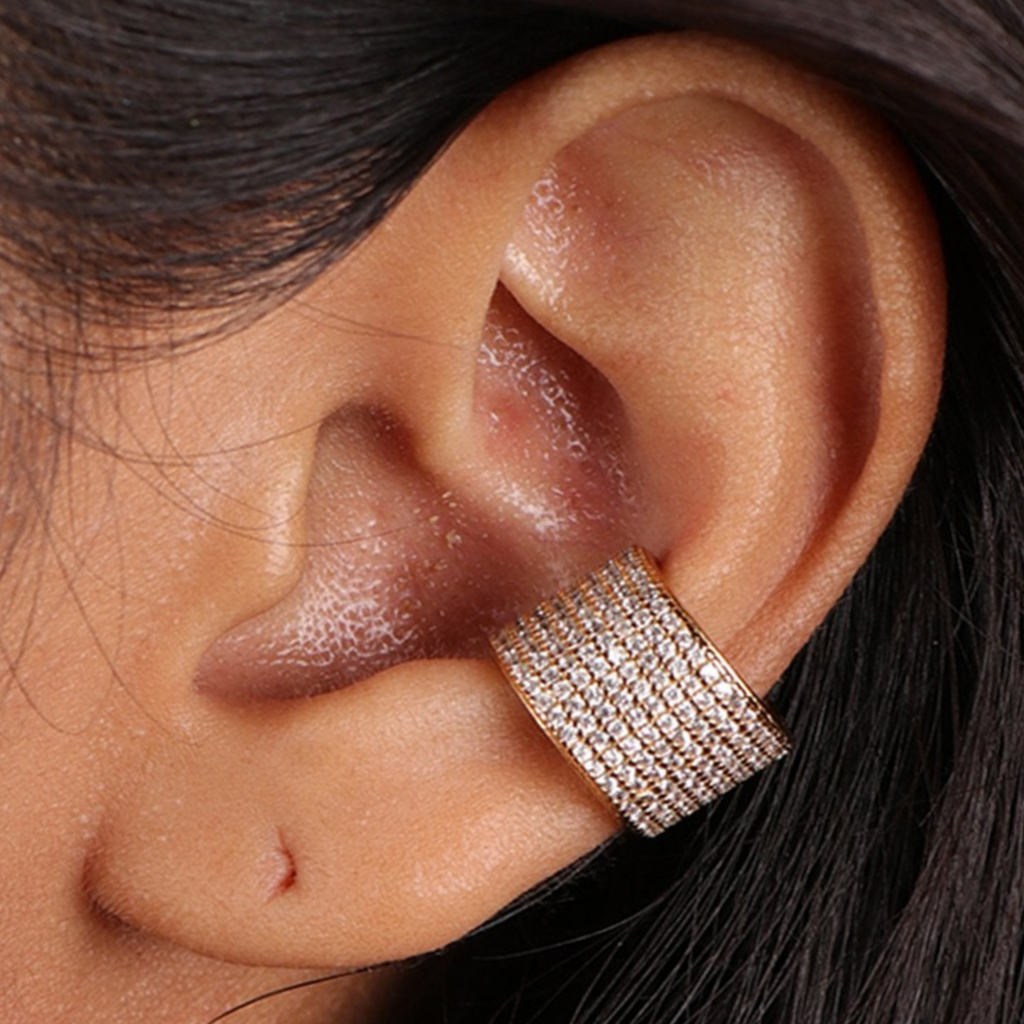 Pavé Bold Cuff, Handcrafted in 925 sterling silver