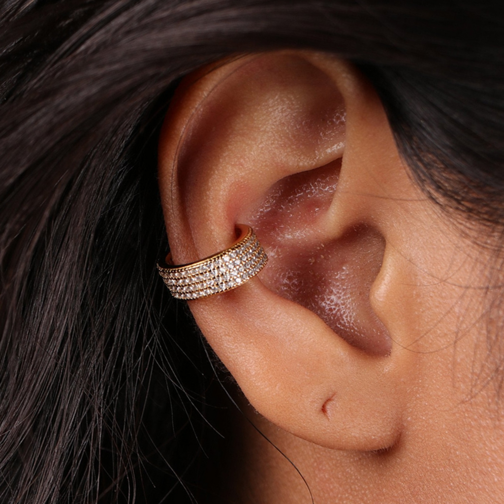 Pavé Boyfriend Cuff, Handcrafted in 925 sterling silver