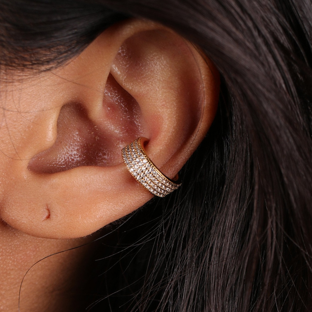 Pavé Boyfriend Cuff, Handcrafted in 925 sterling silver