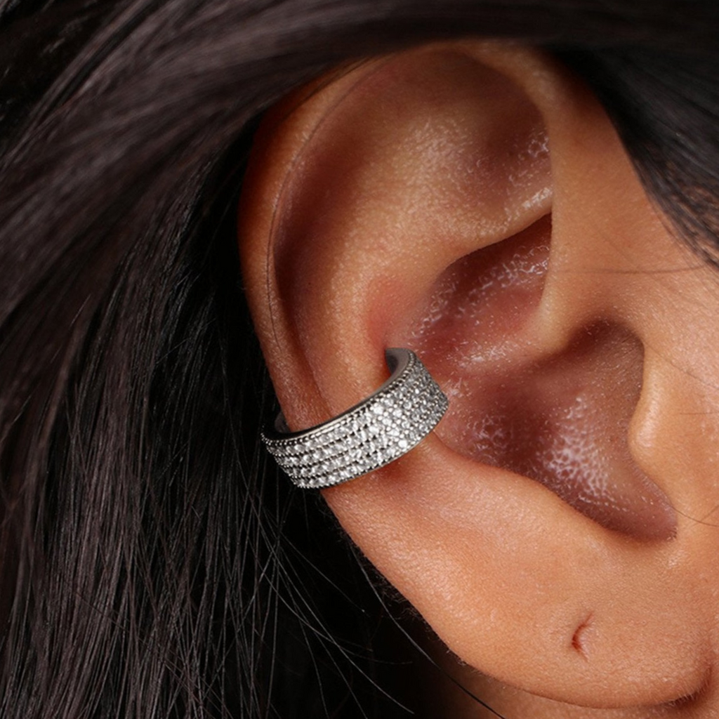 Pavé Boyfriend Cuff Sterling Silver, Pavé Boyfriend Cuff Sterling Silver