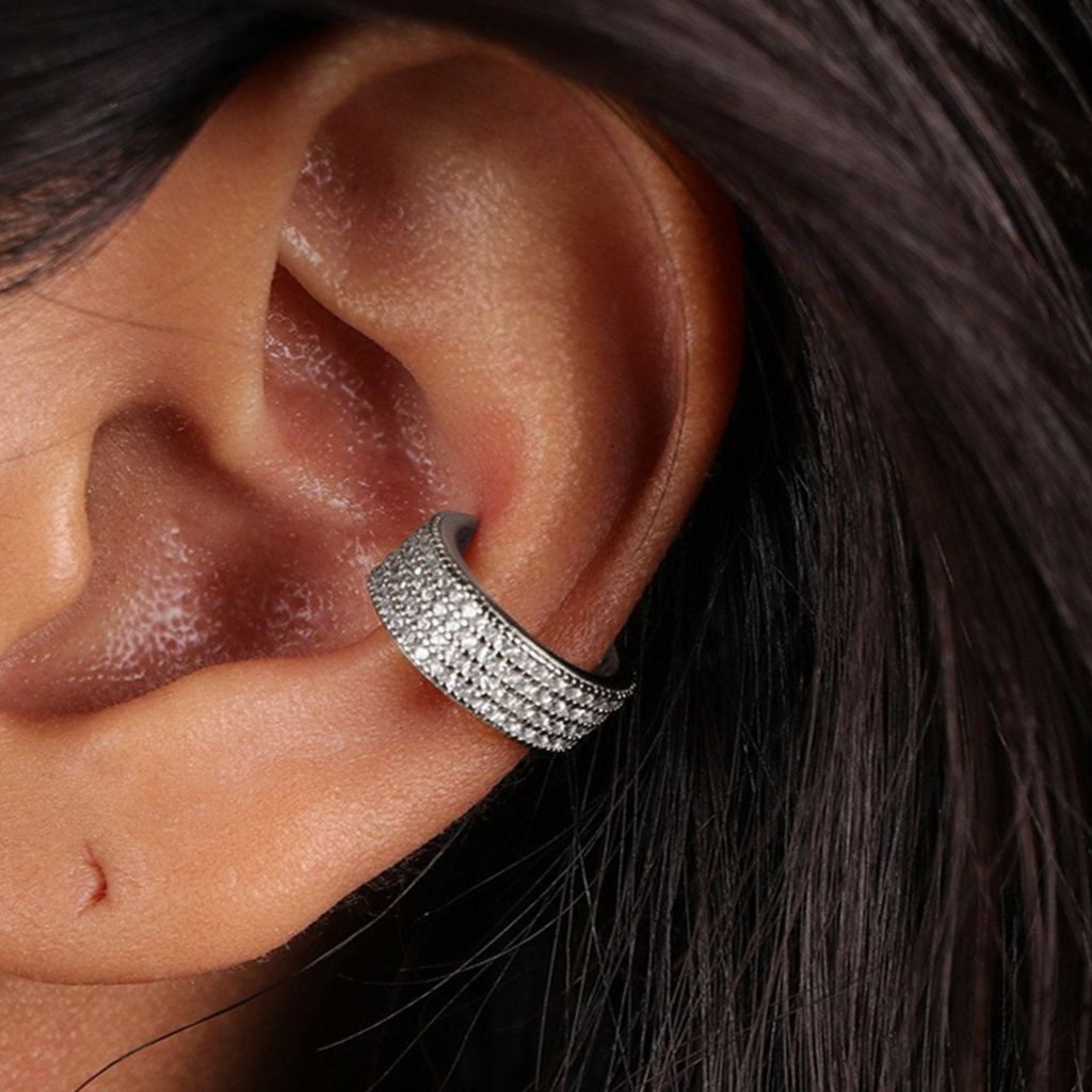 Pavé Boyfriend Cuff Sterling Silver, Pavé Boyfriend Cuff Sterling Silver