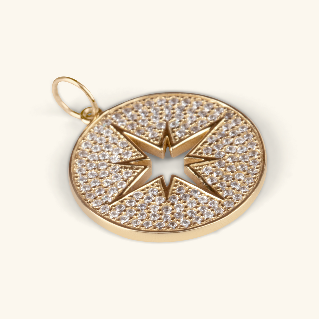 Pavé Northstar Charm, Handcrafted in 925 sterling silver