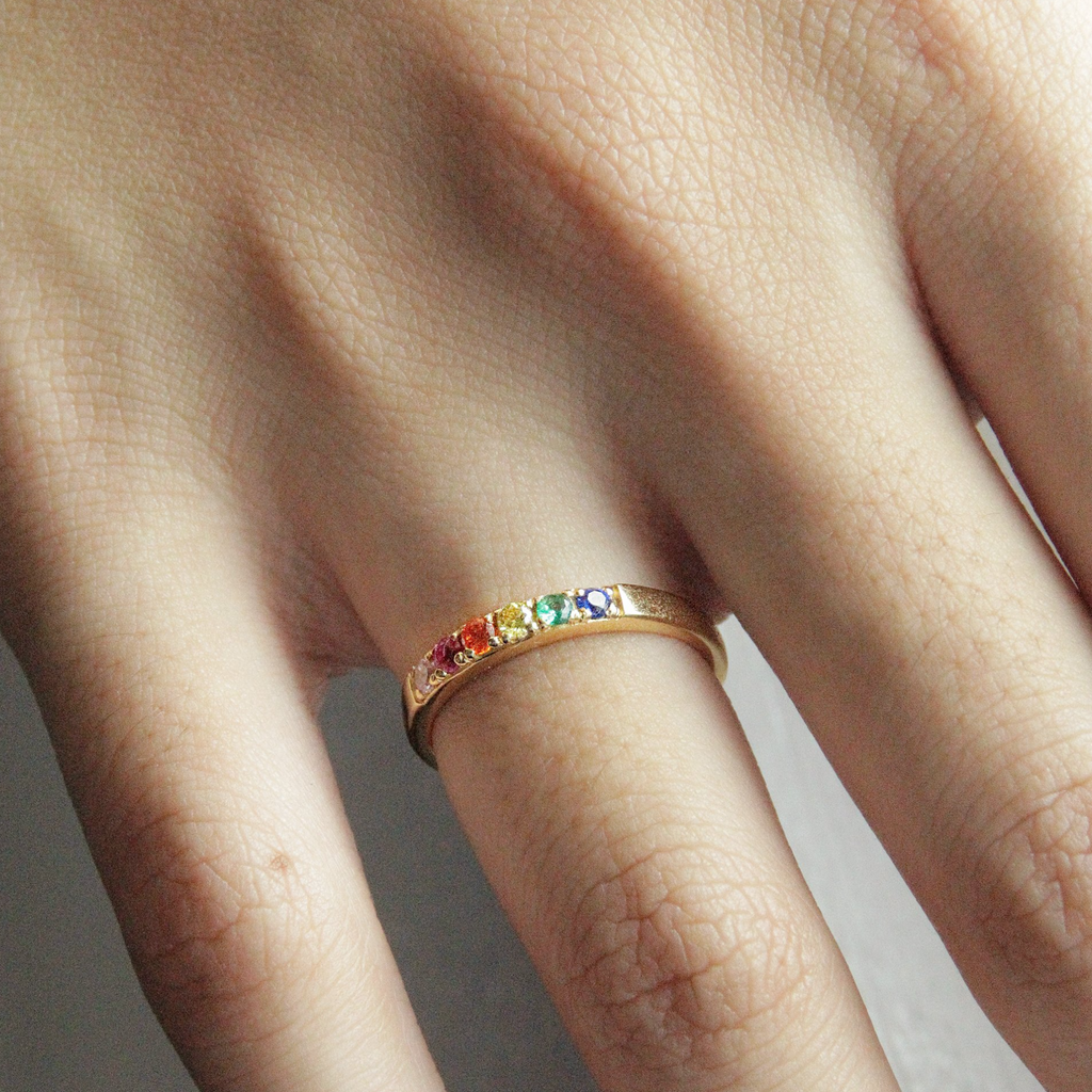 Rainbow Ring, Handcrafted in 925 sterling silver