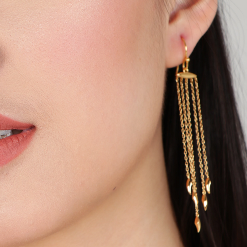 Serene Drop Earrings,Handcrafted in 925 Sterling Silver