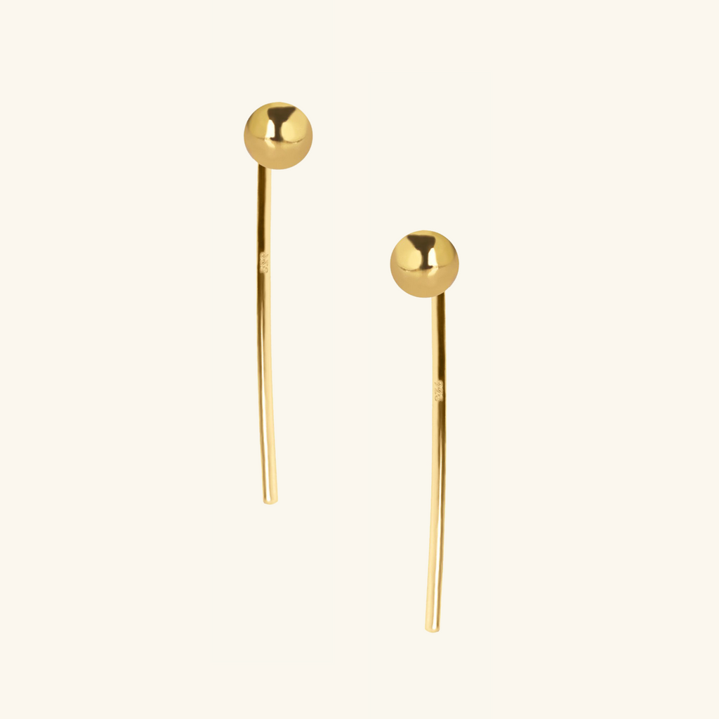 Sphere Ear Threaders,Hancrafted in 925 Sterling Silver