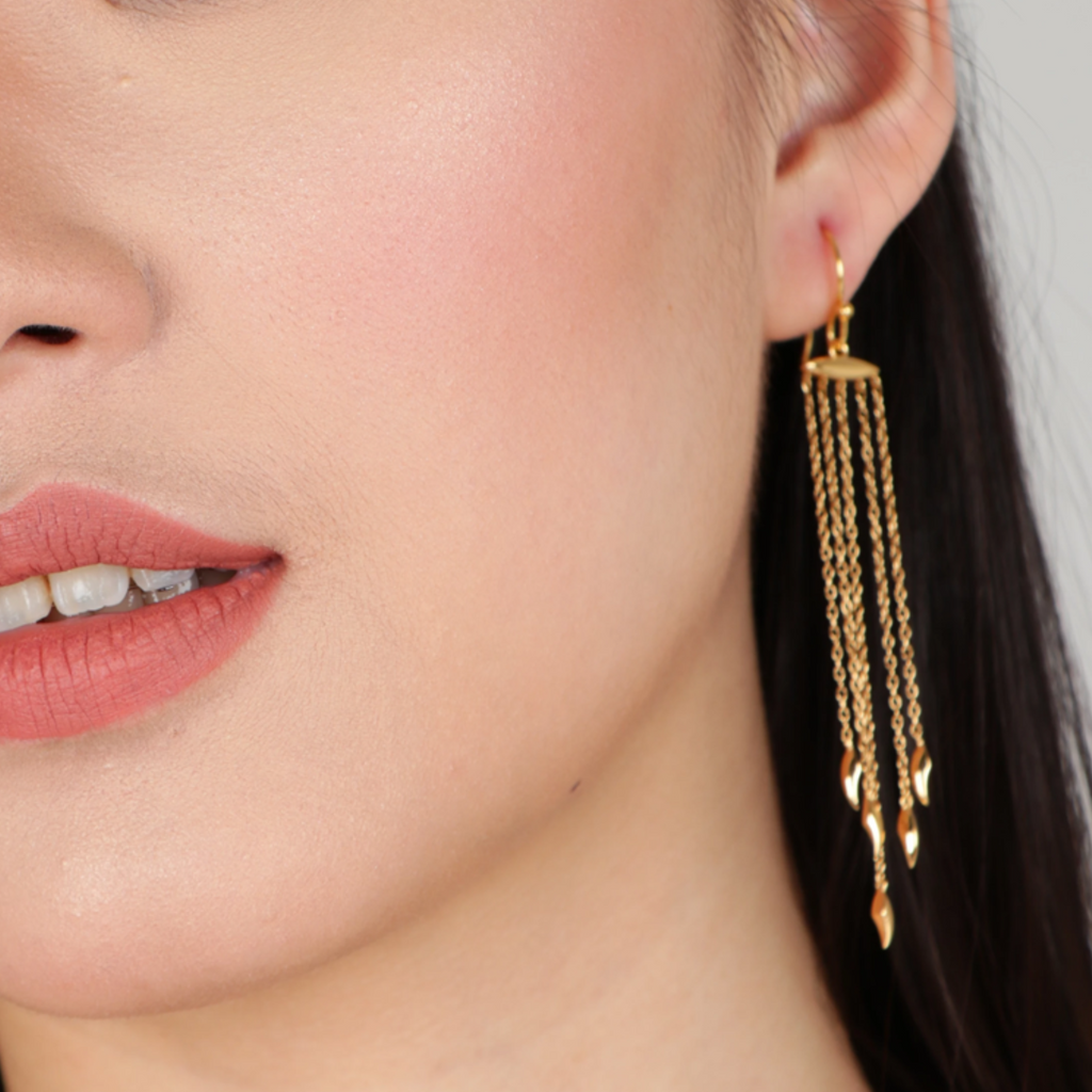 Serene Drop Earrings,Handcrafted in 925 Sterling Silver