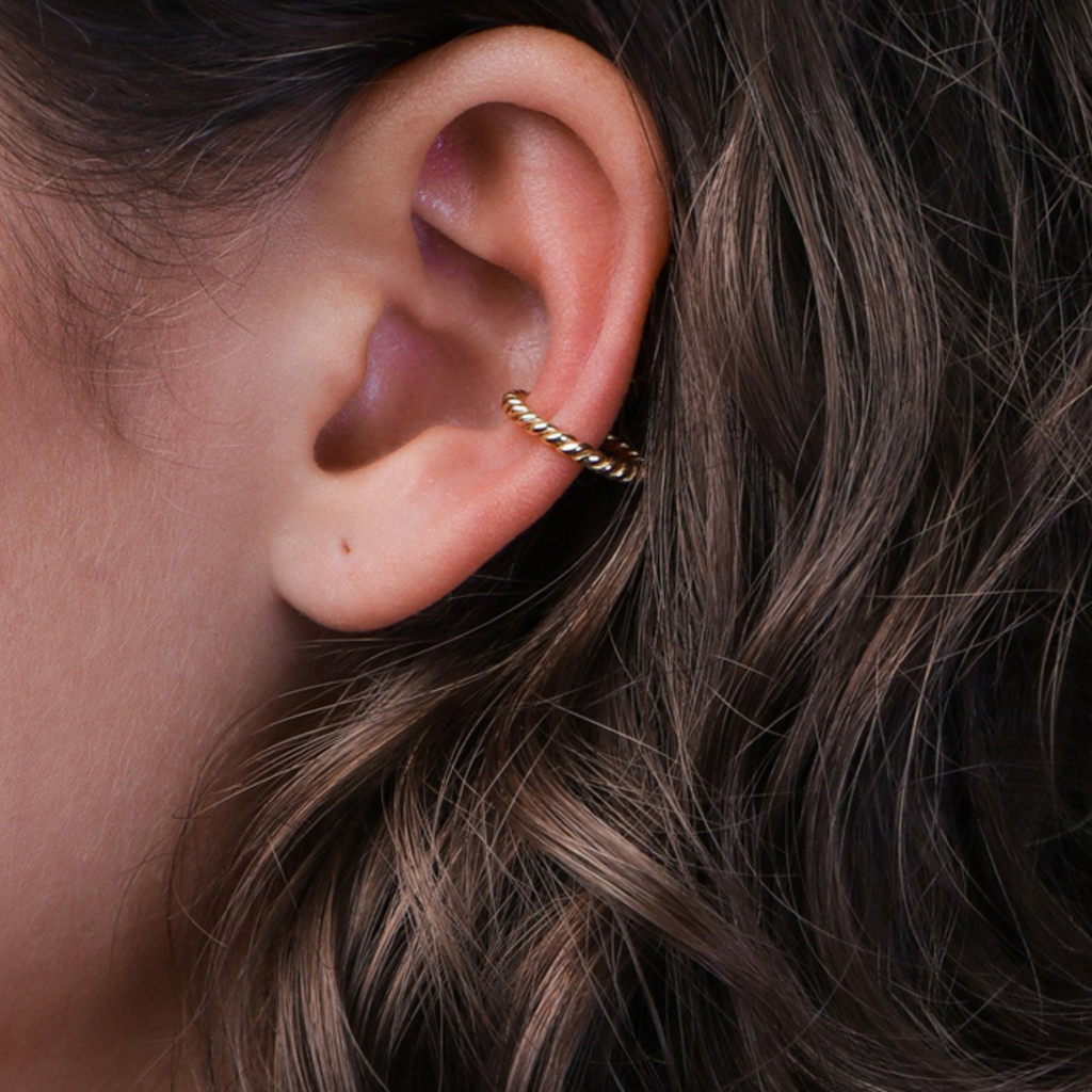 Cord Ear Cuff, Handcrafted in 925 sterling silver