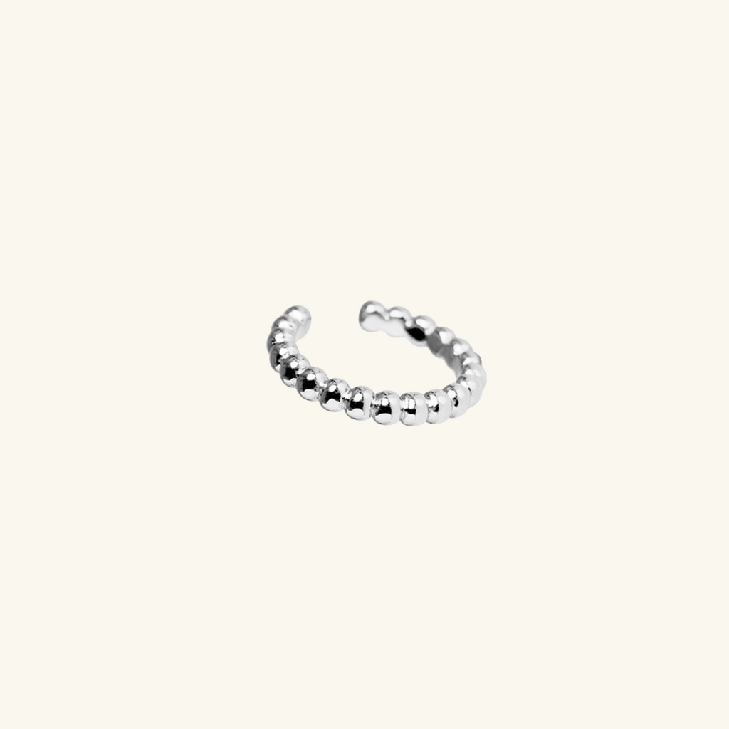 Beaded Cuff Sterling Silver, Handcrafted in 925 sterling silver