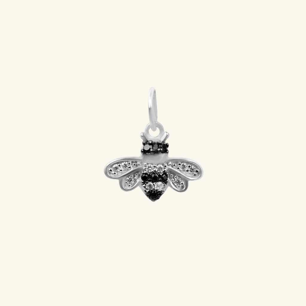 Bee Charm Pendant Sterling Silver, Handcrafted in 925 sterling silver