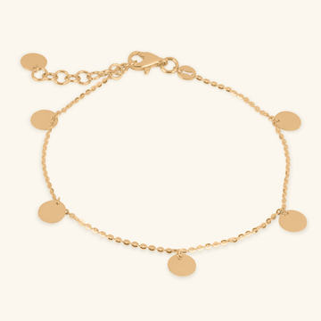 Dots Bracelet, Made in 14k solid gold.