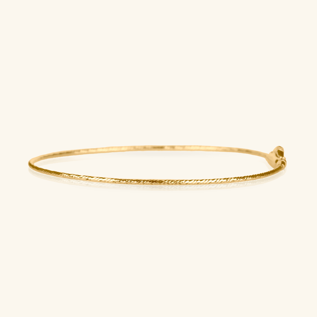 Thin Flexi Bangle,Made in 14k solid gold