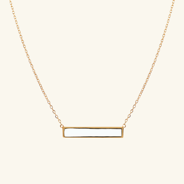 Gold Vermeil Bar Enamel, front view – Foundry Jewelry