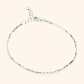 14k gold Bold Box Chain Bracelet, front view – Foundry Jewelry