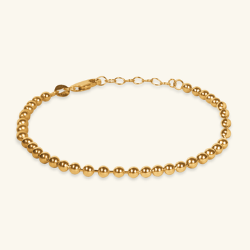 14k gold Bold Spheres Bracelet, front view – Foundry Jewelry