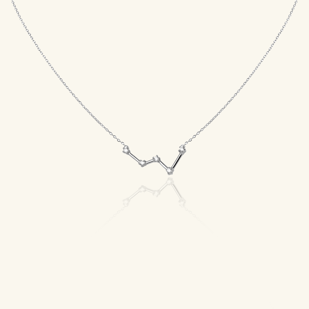 Sterling Silver Cassiopeia Necklace, front view – Foundry Jewelry