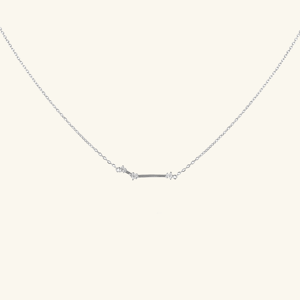 Sterling Silver Constellation Neclkace, front view – Foundry Jewelry