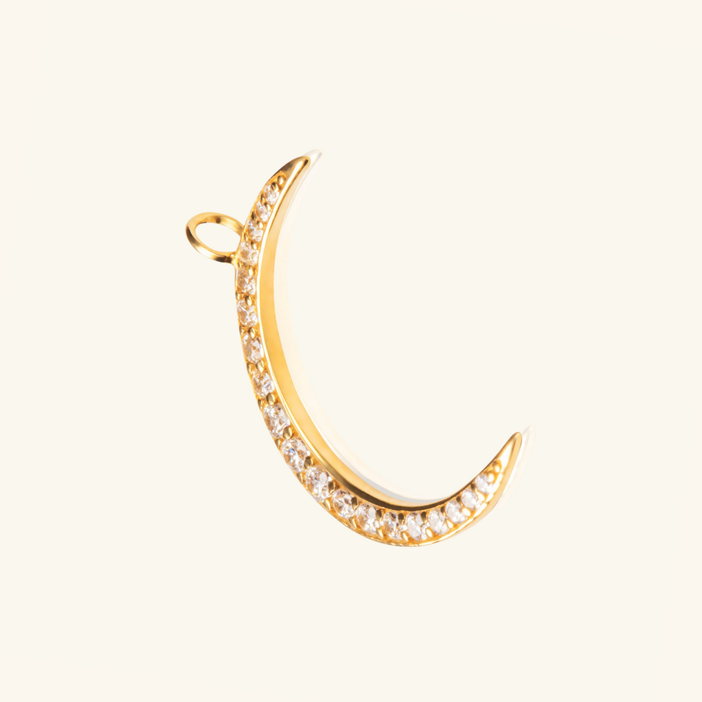 14k gold Crescent Moon Pendant– Foundry Jewelry
