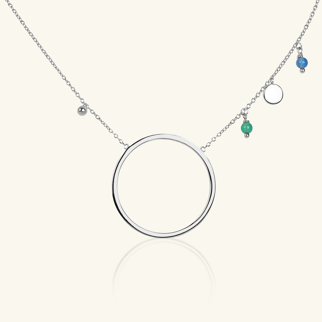 Sterling Silver Daiane Necklace, front view – Foundry Jewelry