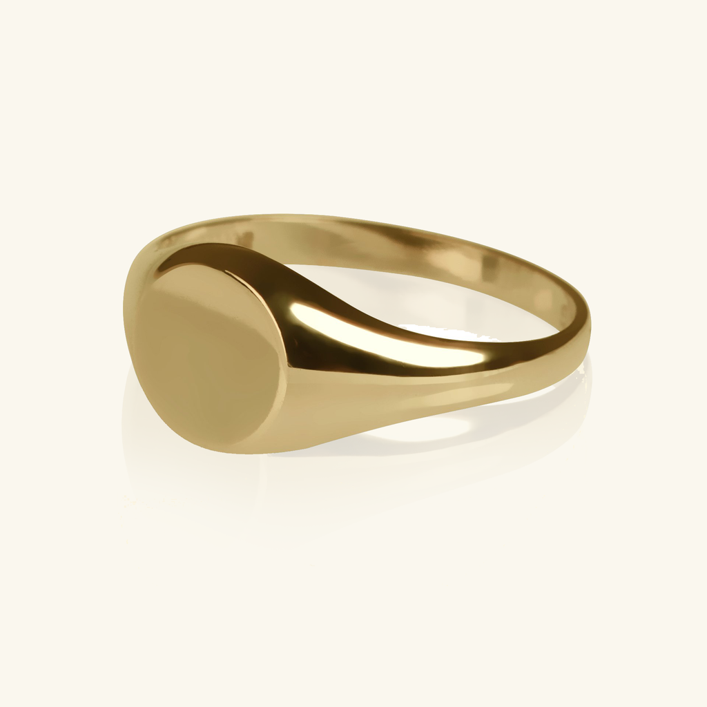 18k gold Engravable Oxford Signet Ring– Foundry Jewelry