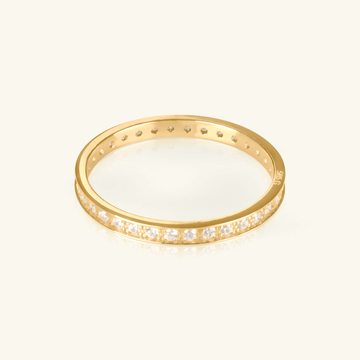 14k gold Essential Eternity Band Ring, front view – Foundry Jewelry